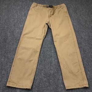 Backcountry Venture Daily Pant Mens Large Bistre Tan Stretch Cotton Twill Belted